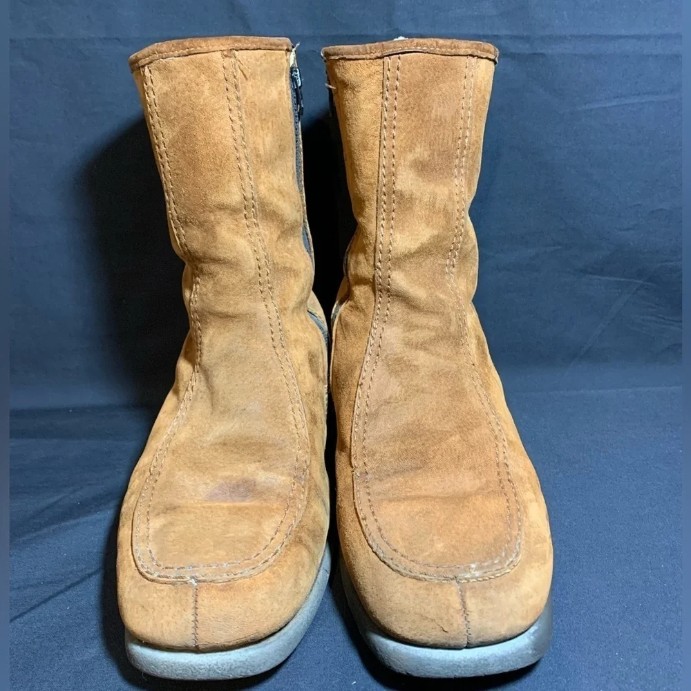 HUSH PUPPIES Suede Fur Lined Boots